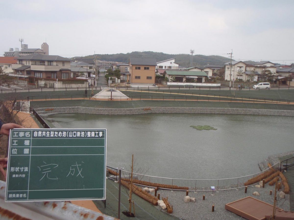東区の山口新池の整備工事 Before 2