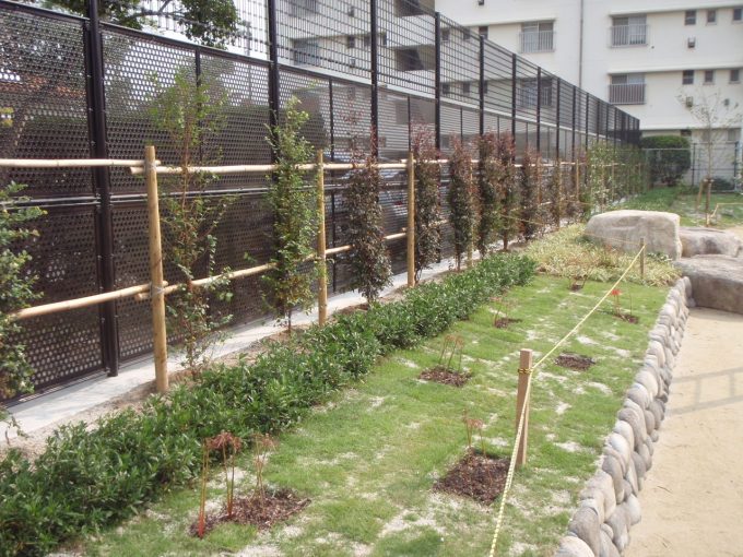 早良区の荒江中公園の整備工事